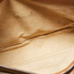 Miu Miu Brown Madras Leather Pushlock Flap Top Handle Bag