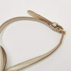 Miu Miu Gold Matelassé Leather Double Zip Crossbody Bag