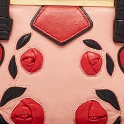 Miu Miu Multicolor Leather Floral Patchwork Frame Satchel