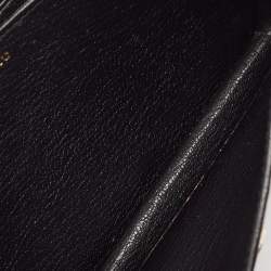 Miu Miu Cream/Black Lizard Embossed Leather Crossbody Bag