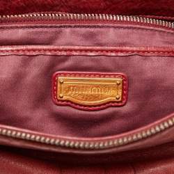Miu Miu Rust Red Leather Bow Tote
