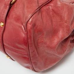 Miu Miu Rust Red Leather Bow Tote