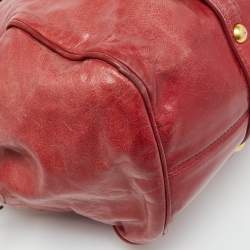 Miu Miu Rust Red Leather Bow Tote