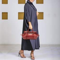 Miu Miu Rust Red Leather Bow Tote