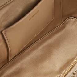 Miu Miu Beige Matelassé Leather Vanity Top Handle Bag