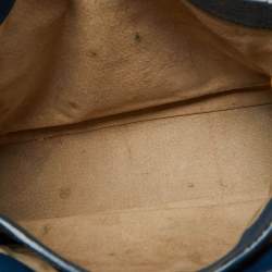 Pre Owned Miu Miu Blue Madras Leather Pushlock Tote