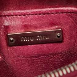 Miu Miu Pink Leather Matalasse Shoulder Bag