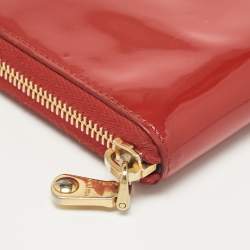 Miu Miu Red Patent Leather Zip Continental Wallet