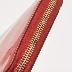 Miu Miu Red Patent Leather Zip Continental Wallet