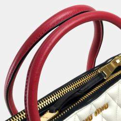 Miu Miu White Red Biker Bag