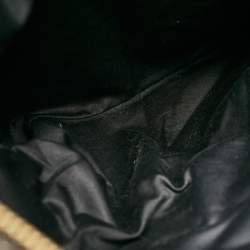 Miu Miu Black Leather Fold Over Shoulder Bag