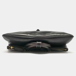 Miu Miu Black Leather Fold Over Shoulder Bag