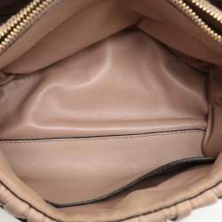 Miu Miu Beige Matelasse Leather Push Lock Top Handle Bag