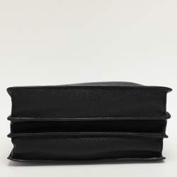 Miu Miu Black Leather Push Lock Top Handle Bag