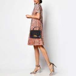 Miu Miu Two Tone Purple Leather Madras Top Handle Bag
