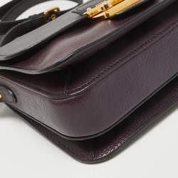 Miu Miu Two Tone Purple Leather Madras Top Handle Bag