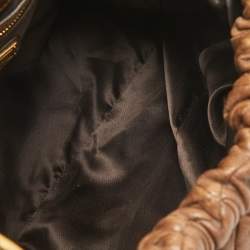 Miu Miu Dark Brown matelasse Leather Studded Hobo