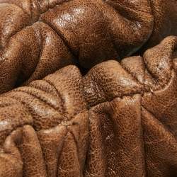 Miu Miu Dark Brown matelasse Leather Studded Hobo