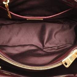 Pre Owned Miu Miu Burgundy Leather Bow Shoulder Bag