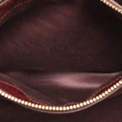 Pre Owned Miu Miu Burgundy Leather Bow Shoulder Bag