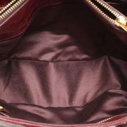 Pre Owned Miu Miu Burgundy Leather Bow Shoulder Bag