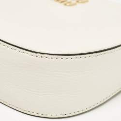 Pre Owned Miu Miu White Madras Leather Hobo