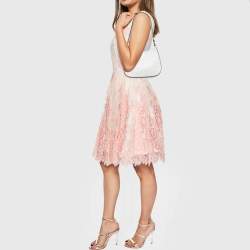 Pre Owned Miu Miu White Madras Leather Hobo