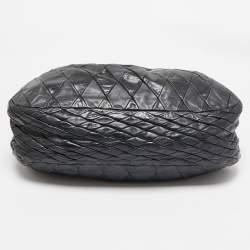 Miu Miu Black Leather Patchwork Harlequin Hobo
