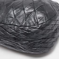 Miu Miu Black Leather Patchwork Harlequin Hobo