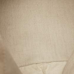 Miu Miu Brown/Natural Canvas Logo Drawstring Bucket Bag