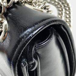 Miu Miu Black Leather Chain Shoulder Bag