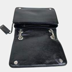 Miu Miu Black Leather Chain Shoulder Bag