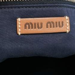 Miu Miu Multicolor Crochet Fabric Shopper Tote