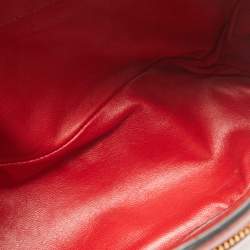 Miu Miu Red Vetello Soft Leather Push Lock Flap Top Handle Bag