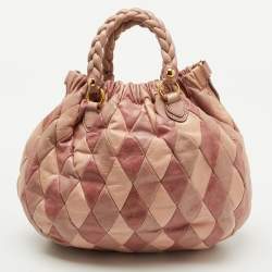 Miu Miu Multicolor Patchwork Leather Harlequin Hobo