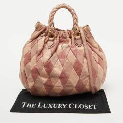 Miu Miu Multicolor Patchwork Leather Harlequin Hobo