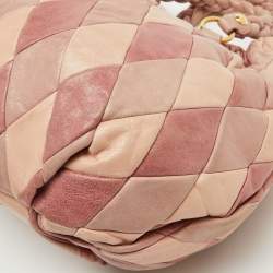 Miu Miu Multicolor Patchwork Leather Harlequin Hobo