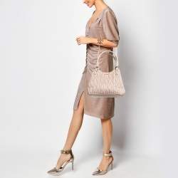 Miu Miu Beige Matelasse Leather Shoulder Bag