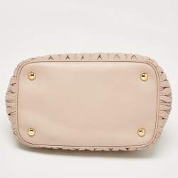 Miu Miu Beige Matelasse Leather Shoulder Bag