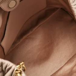 Miu Miu Beige Matelasse Leather Shoulder Bag