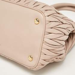 Miu Miu Beige Matelasse Leather Shoulder Bag