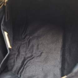 Miu Miu Black Glossy Leather Front Pocket Tote