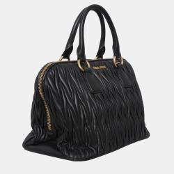 Miu Miu Black Leather Tote Bag