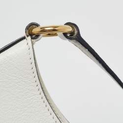 Miu Miu White Madras Leather Hobo