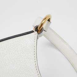 Miu Miu White Madras Leather Hobo