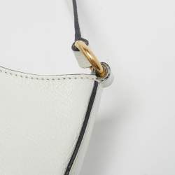 Miu Miu White Madras Leather Hobo