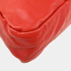 Miu Miu Red Lambskin Shoulder Bag