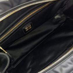 مملوكة مسبقًا Miu Miu Black Embossed Leather Bowling Bag