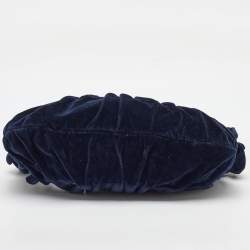 Miu Miu Navy Blue Velvet Studded Shoulder Bag