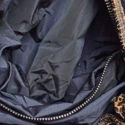 Miu Miu Navy Blue Velvet Studded Shoulder Bag